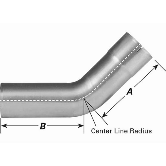 ELBOW 45 DEGREE 4IN DIA. IDOD 12IN 12IN LGTH 6IN CLR ALUMINIZED