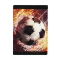 thumbnail image 3 of Chririnla Soccer Ball Flames Children's Wallet for Sports, Polyester Trifold Card Wallet with Lightweight Portable Kids Trifold Wallet, 3 of 6