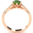 thumbnail image 3 of Celtic Trinity Knot Peridot Engagement Ring In 14k Rose Gold, 3 of 6