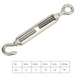 thumbnail image 3 of Turnbuckle, Stainless Steel Eye Hook Turnbuckle, Rust-proof for Boads Chain Rigging Hook, 3 of 8