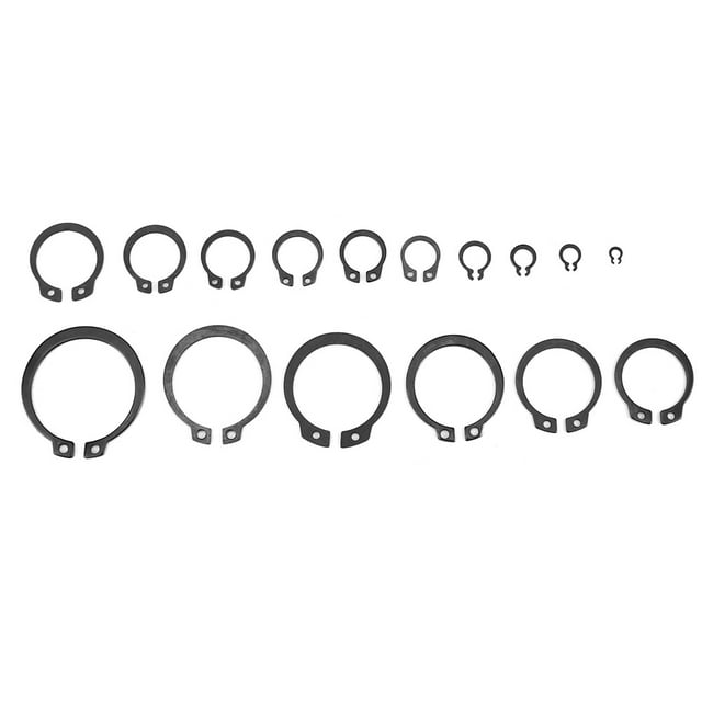 150pcs Snap Retaining Circlip Assortment Set with Box, 18 Sizes 3mm - 32mm for Rotation Without Lateral Movement