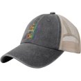 thumbnail image 2 of No One Should Live in A Closet LGBT-Q Gay Pride Proud Ally Cowboy Hat Mesh Baseball Cap Women Men Dad Hat Black, 2 of 8
