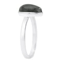 thumbnail image 4 of Dolce Giavonna Sterling Silver Teardrop Labraddrite Solitaire Ring, 4 of 4