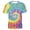 a-D18134, variant on Mens Short Sleeve Tie Dye Spiral Print TShirts Colorful Gradient Crewneck Loose Fit Tees For Summer Beach Daily Wear Multicolor XXXL