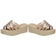 thumbnail image 5 of 1 par de sandalias de plataforma Mujeres Toboganes elegantes Sandalias de cuña de toboganes con brillo para mujeres, 5 of 6
