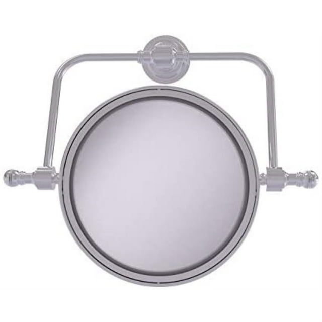 Retro Dot Collection Wall Mounted Swivel Make-Up Mirror 8 Inch Diameter with 2X Magnification - RDM-4/2X-SCH