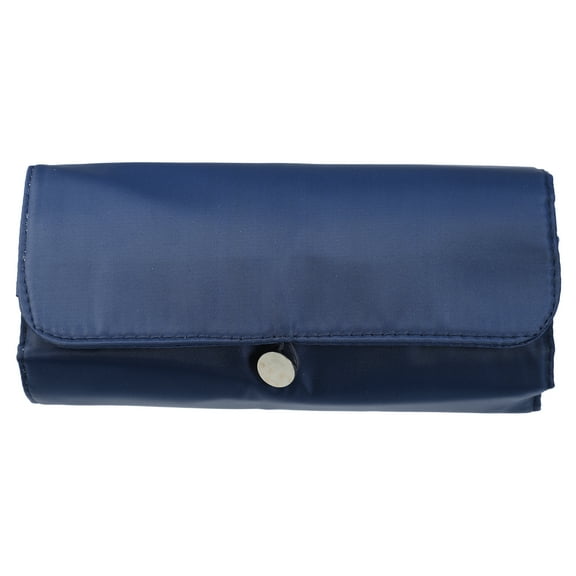 Unique Bargains 1 Pcs Travel Makeup Bag Makeup Brush Holder Portable Makeup Organizer Bag Waterproof Navy Blue