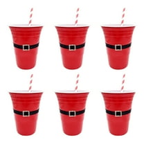 Gymnture 6 Cups Christmas Themed Beverage Cups for Holiday