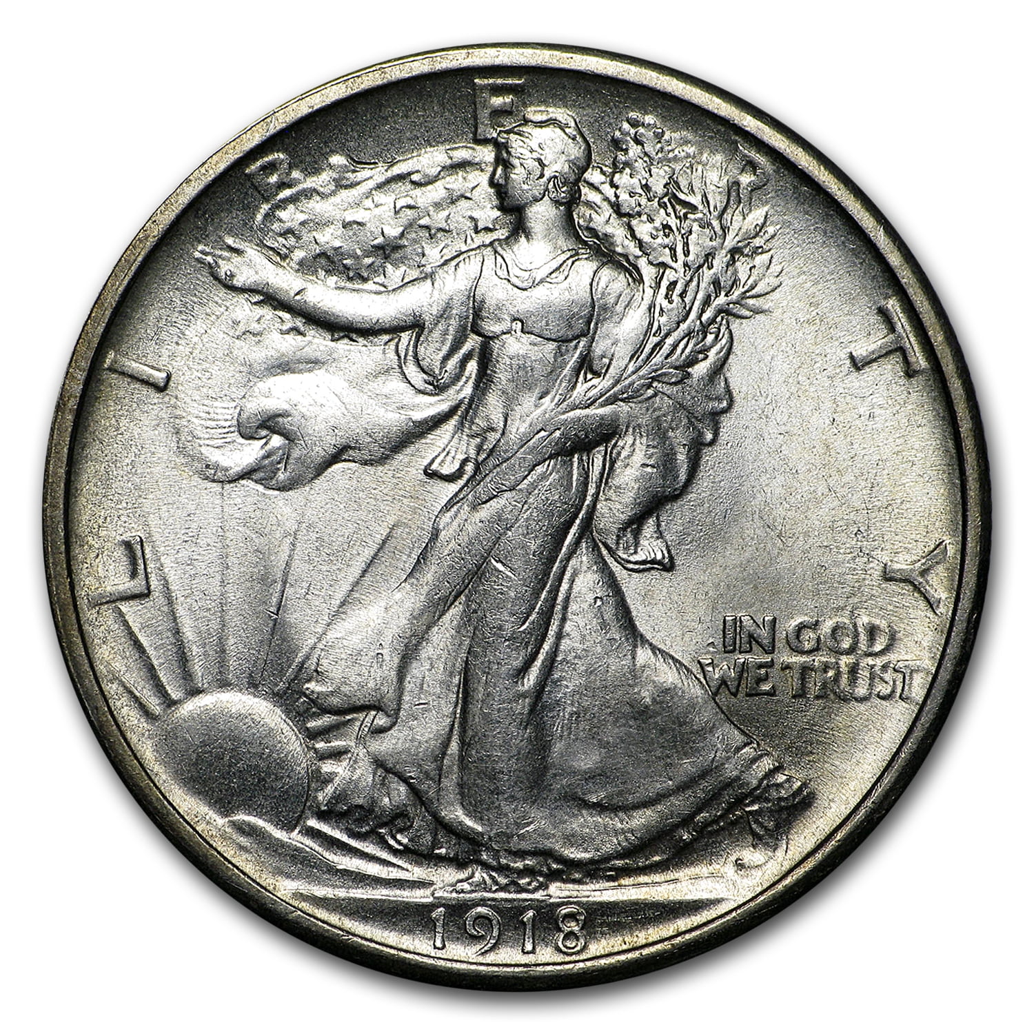 1918 Walking Liberty Half Dollar BU - Walmart.com - Walmart.com