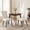 Off-White, variant on NORDICANA Modern Dining Chairs Set of 4, Farmhouse Kitchen Parsons Chairs Tufted, Space Saving, Olive Green