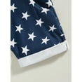 thumbnail image 6 of Toddler Baby Boy 4th of July Outfits American Flag Short Sleeve T Shirt Tops+Stars/Stripe Shorts Set 2Pcs Summer Clothes, 6 of 7