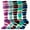 5 Pairs, variant on 6 Pairs Soft Cotton Striped Color Compression Socks for Fitness, Running, Cycling, Exercise, Yoga