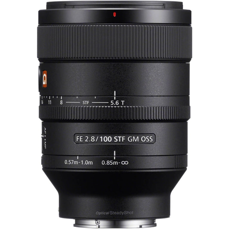 Sony FE 100mm f/2.8 STF GM OSS Lens, Black, Bundle with 72mm