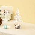 thumbnail image 5 of Christmas Tree 10.24inch Artificial Christmas Trees Mini Sisal Snow Frost Trees with Wooden Base European Style White Desktop Christmas Tree for Christmas Party Home Table Craft Decorations, 5 of 7