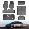 thumbnail image 2 of Tapis de Sol Imperméable Toutes Saisons pour Tesla Model Y 5 7 Places 2023-2020 avec Doublure de Dossier, 2 of 7