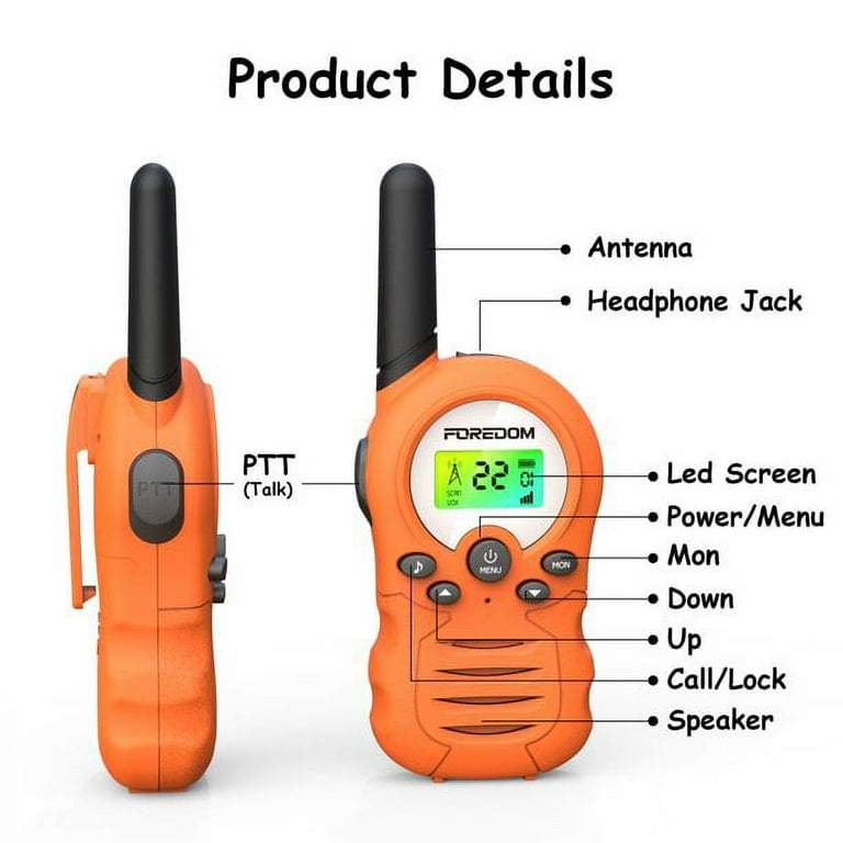 Inspireyes Walkie Talkies for Kids Rechargeable, 48 Hrs Working Time 3  Miles Range 22 Channels 2 Way Radio, Birthday Gifts for Boys Girls,Family  Games