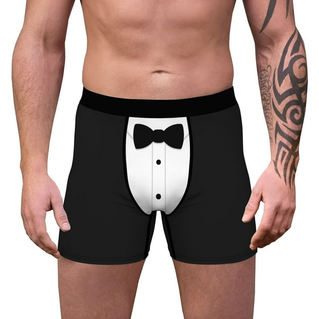 LSLJS Christmas Digital Printing Breathable Close Fitting Men's Underpants Comfortable Boxers, Boxers for Men