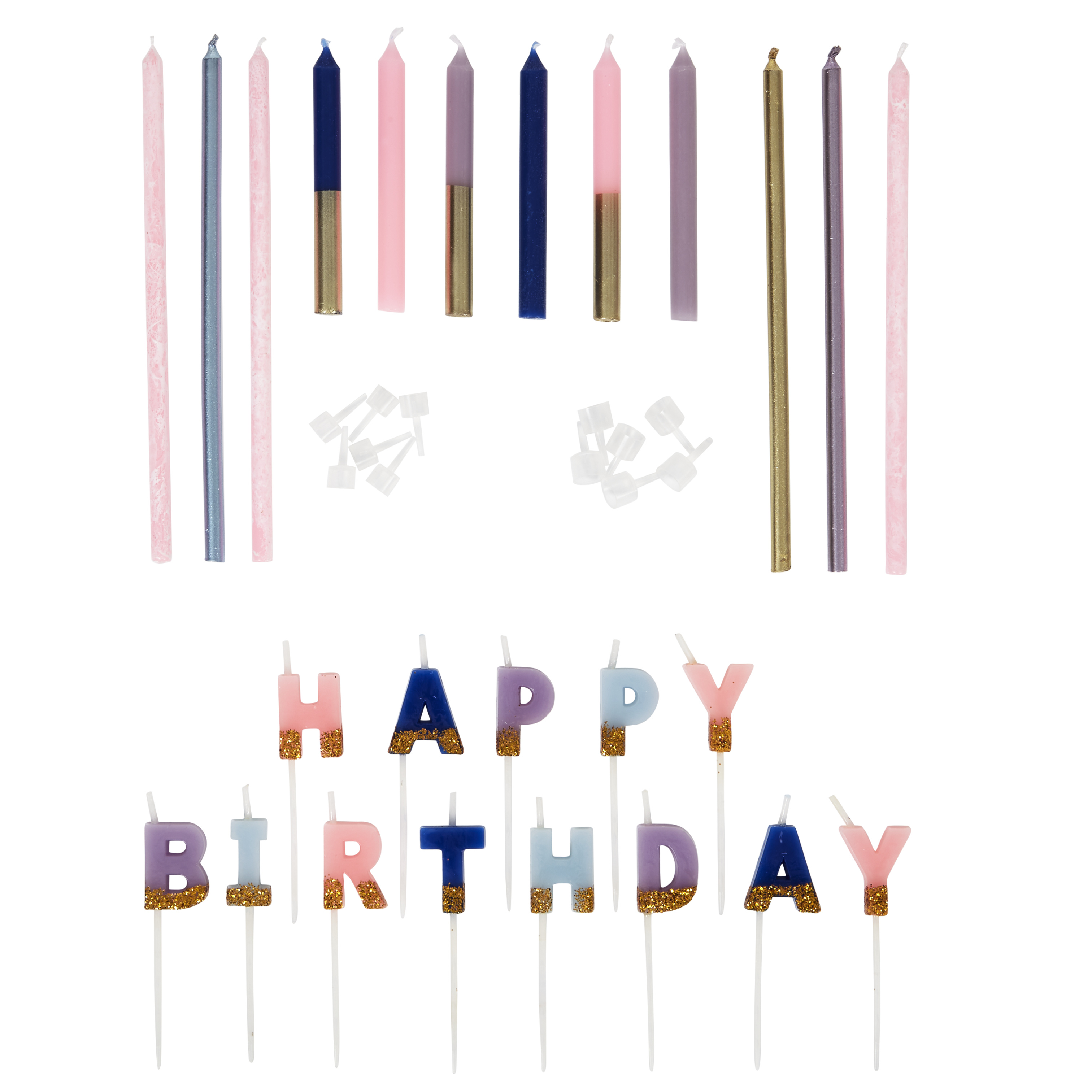 Wilton Floral Party Birthday Candle Set, 25Count