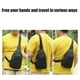 thumbnail image 4 of Bolso bandolera de pecho, bandolera, múltiples compartimentos con cremallera, correa ajustable con orificio para auriculares, para salidas informales., 4 of 6