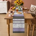 thumbnail image 3 of Table Runner - 48 Inch Long, Purple Geometric Kitchen Dining Table Runner Dresser Scarves, Stripes Boho Spring Flowers Country Rural Farmhouse Decor for Coffee Tables Wedding Party Banquet, 3 of 8