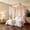 Pink, variant on 2 Panels Lace Bed Canopy,Boho Vintage Hollow Out Embroidery Sheer Bed Curtains,Canopy Bed Curtains for Bedroom Decor