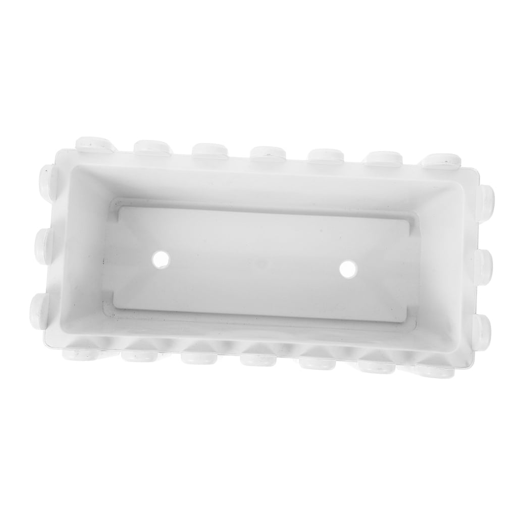 BESTYASH White Rectangular Window Box Planter - 1 Piece PP Plastic Flower Pot Container for Gardening