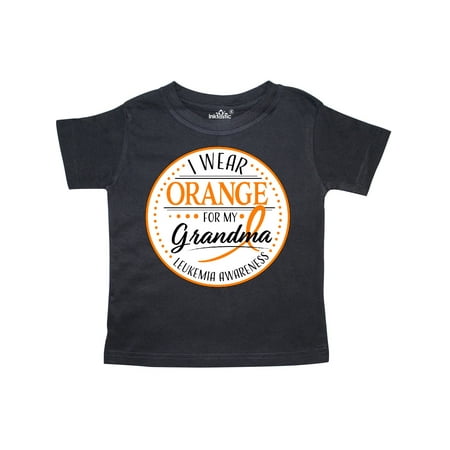 

Inktastic I Wear Orange for my Grandma- Leukemia Awareness Gift Toddler Boy or Toddler Girl T-Shirt