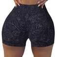 thumbnail image 2 of Susaid Beautiful Roses Print Intensify Workout Shorts for Women Seamless Scrunch Short Gym Yoga Running Sport Active Exercise Fitness Shorts-Medium, 2 of 8