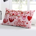 thumbnail image 5 of Valentine's Day, Throw Pillow Covers, Valentine Tree Red Hearts Love Plaid Soft Breathable Pillow Cases with Invisible Zipper for Sleeping, Standard Pillowcases for Couch Bed Sofa Chair 20x26 Inches, 5 of 6