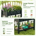 thumbnail image 6 of Gymax HIPS Raised Garden Bed Poly Wood Elevated Planter Box w/ Legs & Storage Shelf Black, 6 of 10