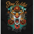 thumbnail image 2 of Stay Wild Tiger Head Rose Tattoo Unisex Plus Fleece Graphic Hoodie Brisco Brands 3X, 2 of 5