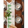 thumbnail image 2 of Green Tree Christmas Burlap-Cotton Table Runner 72 Inches Long,Xmas Tree Snowflake Rustic Farmhouse Table Runners,Outdoor Dining Tablecloths Decor for Baby Shower Party Wedding 13x72, 2 of 9