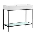 thumbnail image 6 of Pierre 40 Single, Freestanding, Open Shelf, Matte Black Metal Frame Bathroom Vanity, 6 of 12