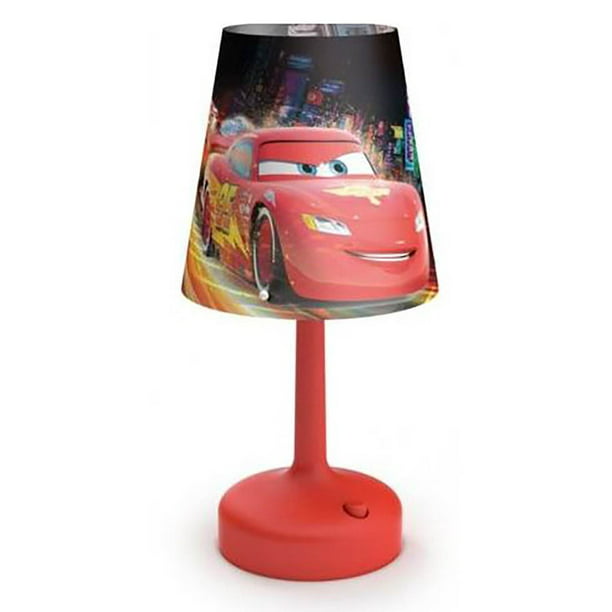 accessoires Veronderstelling globaal Philips Disney Cars Indoor Portable 10 Inch Kids Table Lamp with Shade, Red  - Walmart.com