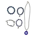 thumbnail image 2 of Pulseras de ojos azules, buena suerte, uso cómodo, collar de resina de cristal con ojos azules, decoración de ojos azules para cumpleaños y Navidad, 2 of 5
