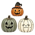 thumbnail image 2 of 3 Pcs Halloween Pumpkin Decorations Vintage Fall Pumpkin Decor Pumpkins for Home Halloween Table Decor for Party Shelf Tiered Tray Fall Home Display, 2 of 7