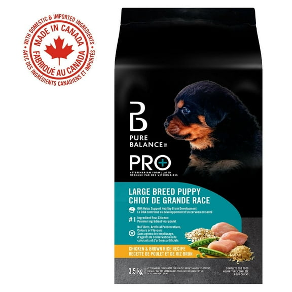 Pure Balance Pro+ Large Breed Puppy, Chicken & Brown Rice Recipe Dry Dog Food 3.5