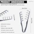 thumbnail image 6 of 2Pcs Gray Texture Comb, Travel Folding Wide-Toothed Voluminous Hair Styling Comb with Textured Grip, Hair Styling Tool for Women and Men, 6 of 7