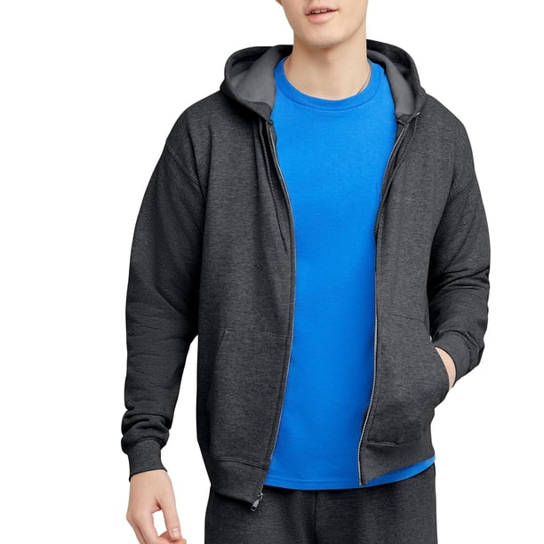 Sudadera con capucha Hanes Ecosmart de forro polar con cremallera completa XL
