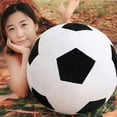 thumbnail image 6 of Thinsont Soft Soccer Ball Doll Pillow Football Cushion Plush Stuffed Round Child Toy Black white 30cm, 6 of 6