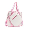 thumbnail image 3 of Tennis Racket Shoulder Bag with Front Tote Handbag Stylish Multipurpose Large Capacity Anti Scratches for Outdoor Activities Pink, 3 of 10