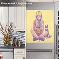 thumbnail image 3 of Dishwasher Magnet Cover Magnetic Fridge Door Cover Home Kitchen Decor Cool Girl Play Game and Dog 23"x 26", 3 of 6