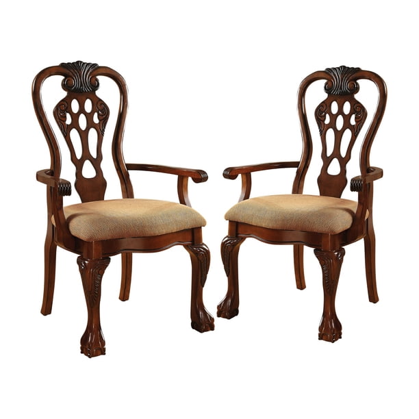Furniture of America Marcelo Formal Dining Arm Chair Set of 2