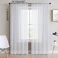 thumbnail image 2 of Solid Translucent Thin Window Screen White Window Screen Modern Minimalist Breathable - 2 Panels 52"*96", 2 of 8