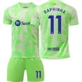 thumbnail image 1 of GZSL 2425 Barcelona Second Away Football Training Kit, Number # 11 Soccer Jersey, Green Short-Sleeve Adult Football Jersey with Small Logo Two-Piece Set/XXL, 1 of 9