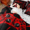 thumbnail image 4 of Castle Fairy Children Gamer Bedding Comforter Set,Futuristic Geometric King Bedding Sets, 4 of 8