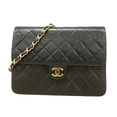 thumbnail image 1 of Pre-Owned Chanel Matelassé Chain Shoulder Bag, Lambskin, Black, Women's, 1 of 11
