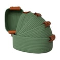 thumbnail image 3 of 5x cestas tejidas, cesta de cuerda de algodón, organizador, contenedores de almacenamiento decorativos, cestas de estante, cesta de artículos diversos Verde, 3 of 8
