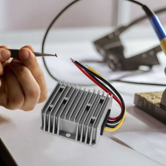 OUNONA  Voltage Reducer Low Vehicle Power Supply Unit Golf Cart Travel Silver