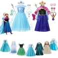 thumbnail image 2 of Frozen Elsa Anna Baby Girls Dress Cosplay Snow Queen Princesa Vestidos Niños Disfraz de Halloween Conjunto de ropa para fiesta de cumpleaños Prom4T (Etiqueta 120) Gao Jinjia LED, 2 of 2